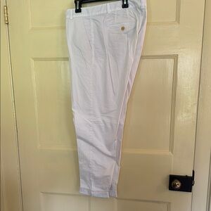 Talbots White Chinos Crisp Cotton Classic